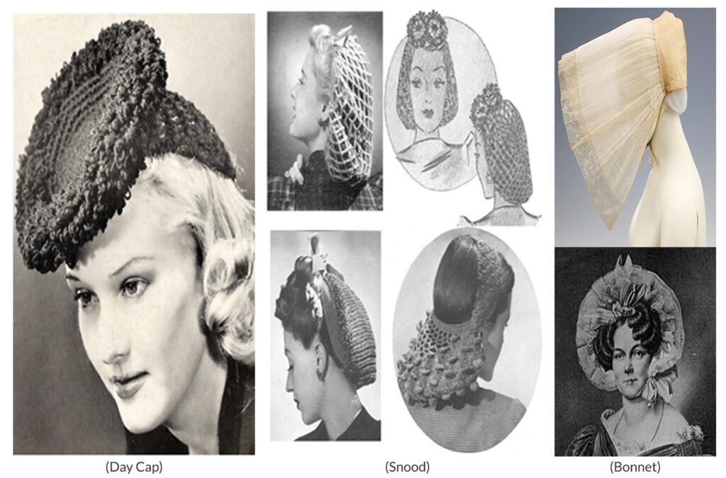 crinoline decade women Headdress